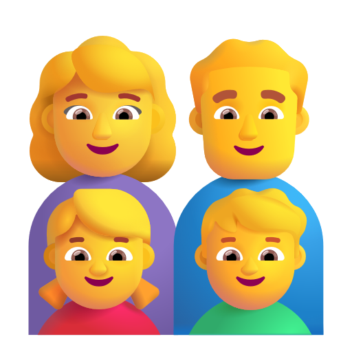 Famille: Femme, Homme, Fille, Garçon