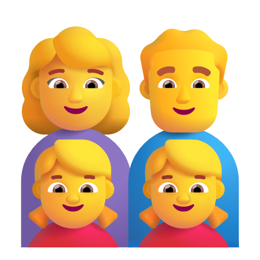 Famille: Femme, Homme, Fille, Fille