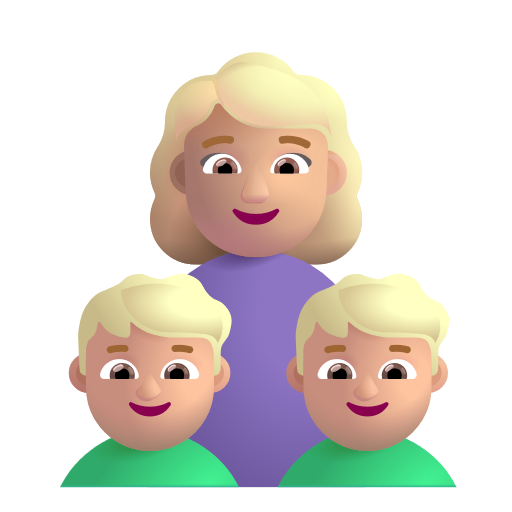 Famille - Femme: Peau Moyennement Claire, Garçon: Peau Moyennement Claire, Garçon: Peau Moyennement Claire