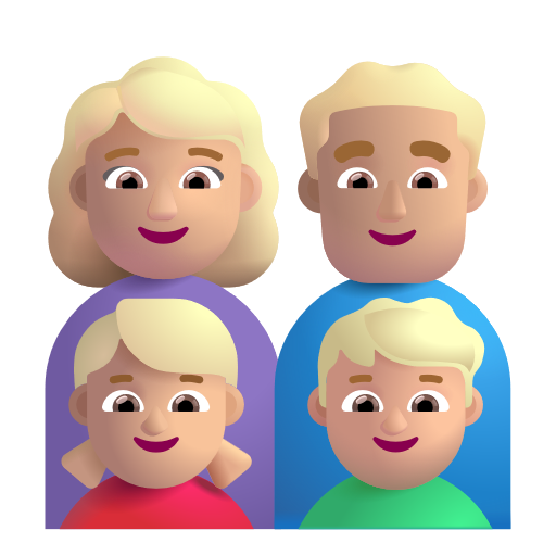 Famille - Femme: Peau Moyennement Claire, Homme: Peau Moyennement Claire, Fille: Peau Moyennement Claire, Garçon: Peau Moyennement Claire