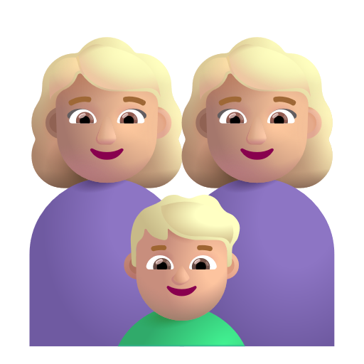 Famille - Femme: Peau Moyennement Claire, Femme: Peau Moyennement Claire, Garçon: Peau Moyennement Claire