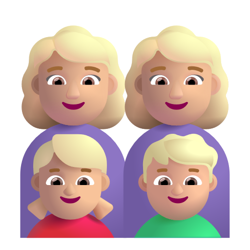 Famille - Femme: Peau Moyennement Claire, Femme: Peau Moyennement Claire, Fille: Peau Moyennement Claire, Garçon: Peau Moyennement Claire