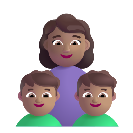 Famille - Femme: Peau Moyenne, Garçon: Peau Moyenne, Garçon: Peau Moyenne