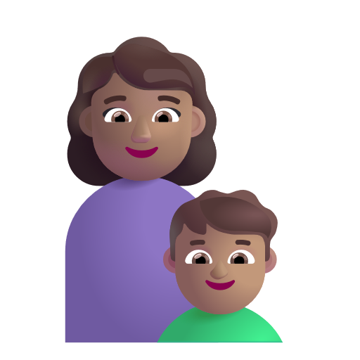 Famille - Femme: Peau Moyenne, Garçon: Peau Moyenne