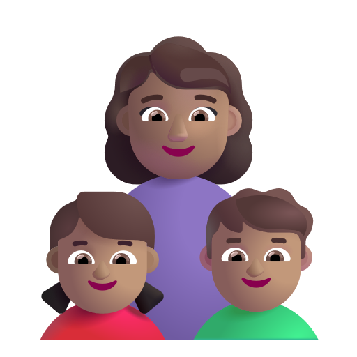 Famille - Femme: Peau Moyenne, Fille: Peau Moyenne, Garçon: Peau Moyenne