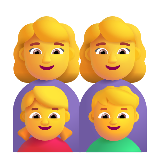 Famille: Femme, Femme, Fille, Garçon