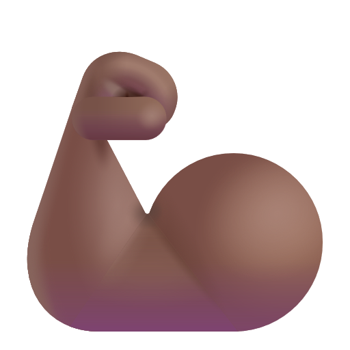 Biceps Contracté: Peau Moyennement Foncée
