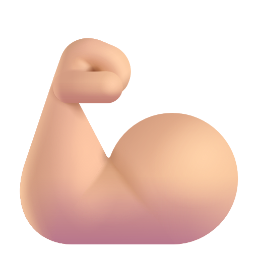 Biceps Contracté: Peau Moyennement Claire
