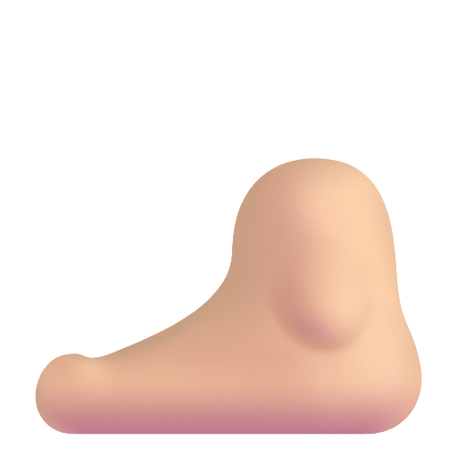 Pied: Peau Moyennement Claire