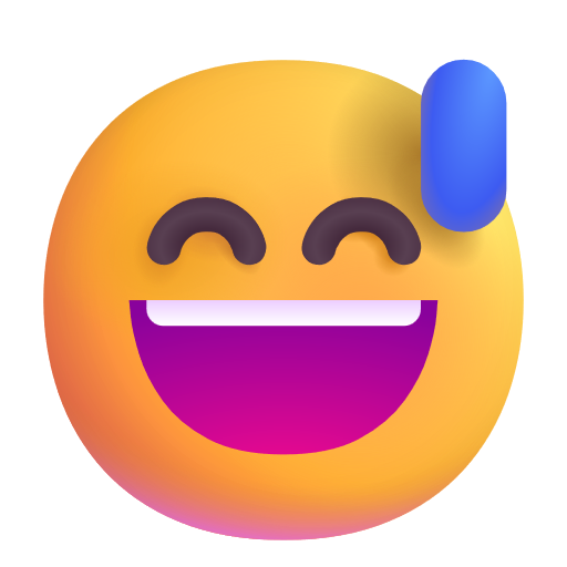 Visage Souriant Avec Une Goutte De Sueur