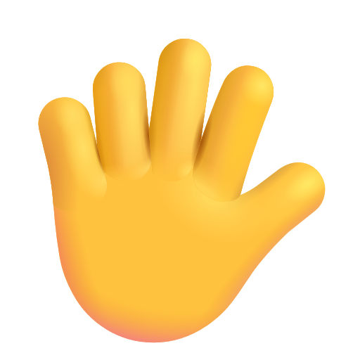 Main Levée Doigts Écartés