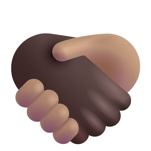 Poignée De Main: Peau Foncée, Peau Moyenne