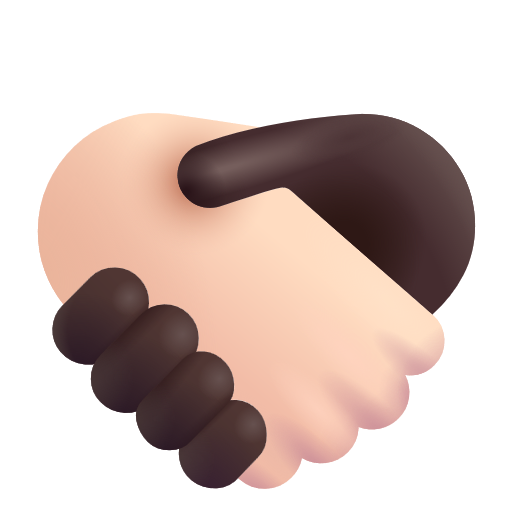Poignée De Main: Peau Claire, Peau Foncée