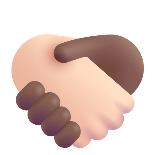 Poignée De Main: Peau Claire, Peau Moyennement Foncée