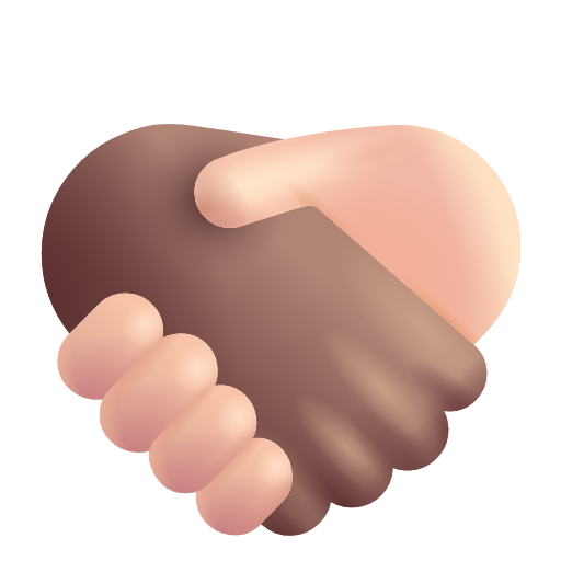 Poignée De Main: Peau Moyennement Foncée, Peau Claire