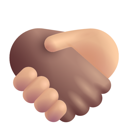 Poignée De Main: Peau Moyennement Foncée, Peau Moyennement Claire