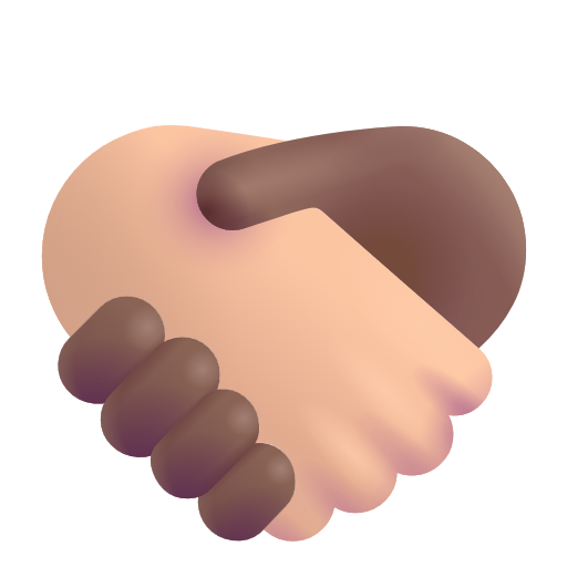 Poignée De Main: Peau Moyennement Claire, Peau Moyennement Foncée