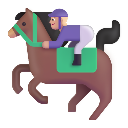 Course Hippique: Peau Moyennement Claire