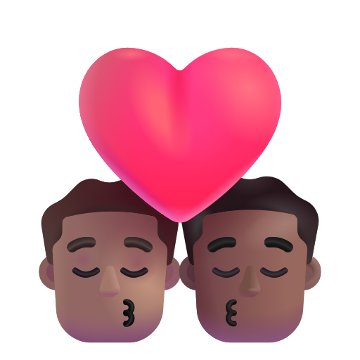 Baiser: Homme, Homme, Peau Moyenne, Peau Moyennement Foncée
