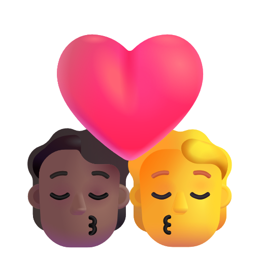 Baiser: Personne, Personne, Peau Moyennement Foncée, Sans Teint