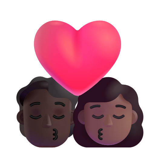 Baiser: Personne, Femme, Peau Foncée, Peau Moyennement Foncée