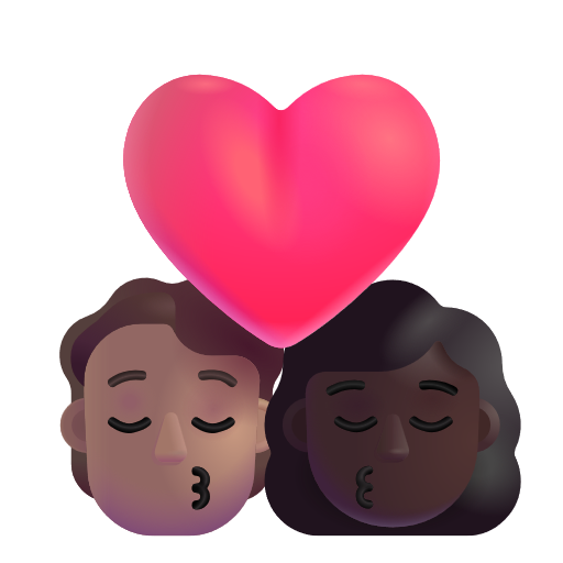 Baiser: Personne, Femme, Peau Moyenne, Peau Foncée