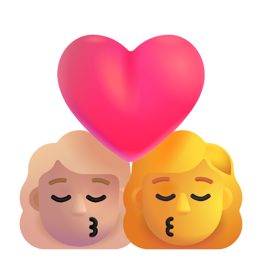 Baiser - Femme: Peau Moyennement Claire, Femme: Sans Teint