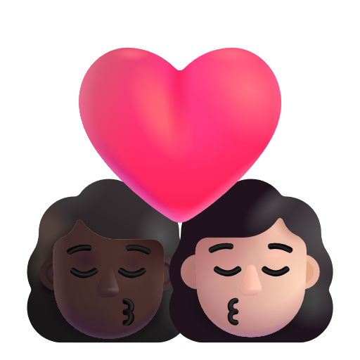 Baiser: Femme, Femme, Peau Foncée, Peau Claire