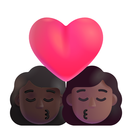 Baiser: Femme, Femme, Peau Foncée, Peau Moyennement Foncée
