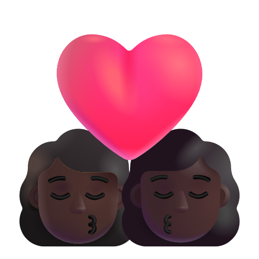 Baiser: Femme, Femme, Peau Foncée