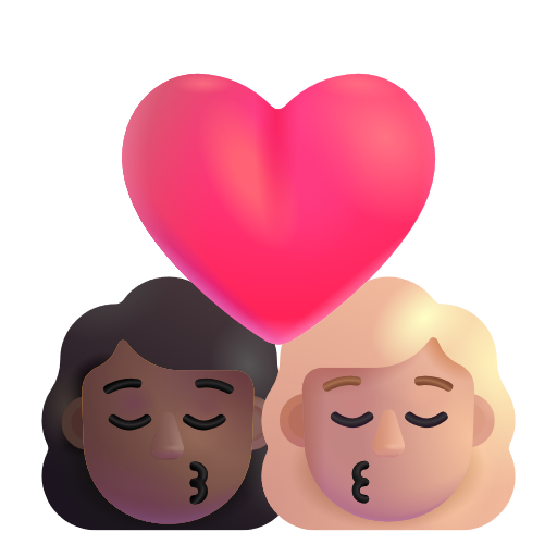 Baiser: Femme, Femme, Peau Moyennement Foncée, Peau Moyennement Claire
