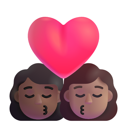 Baiser: Femme, Femme, Peau Moyennement Foncée, Peau Moyenne