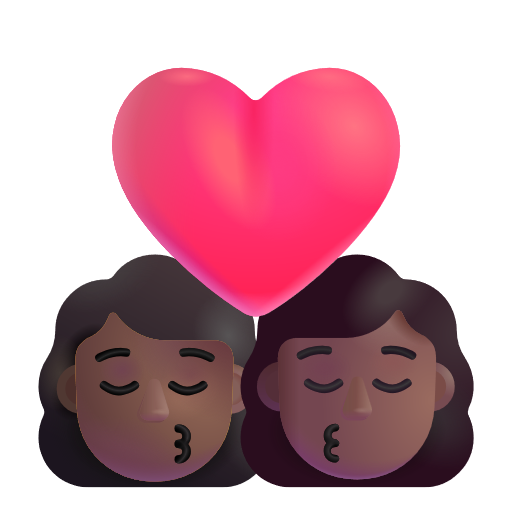 Baiser: Femme, Femme, Peau Moyennement Foncée