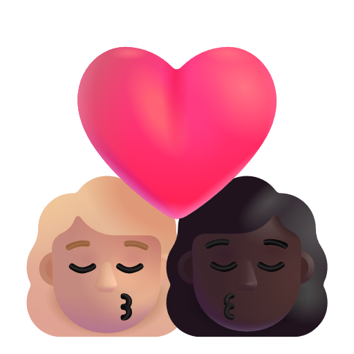 Baiser: Femme, Femme, Peau Moyennement Claire, Peau Foncée