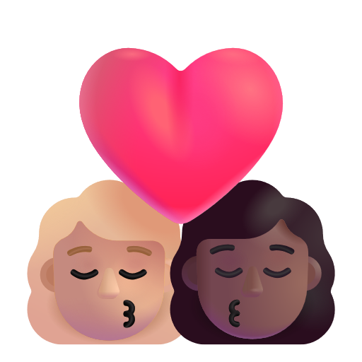 Baiser: Femme, Femme, Peau Moyennement Claire, Peau Moyennement Foncée