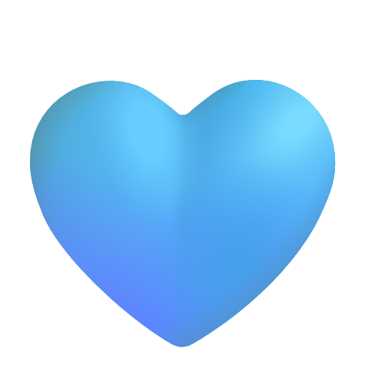 Cœur bleu clair