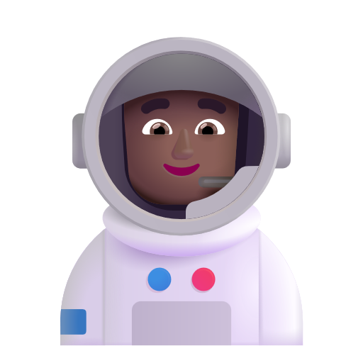 Astronaute Homme: Peau Moyennement Foncée