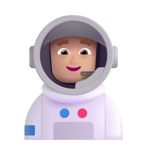Astronaute Homme: Peau Moyennement Claire