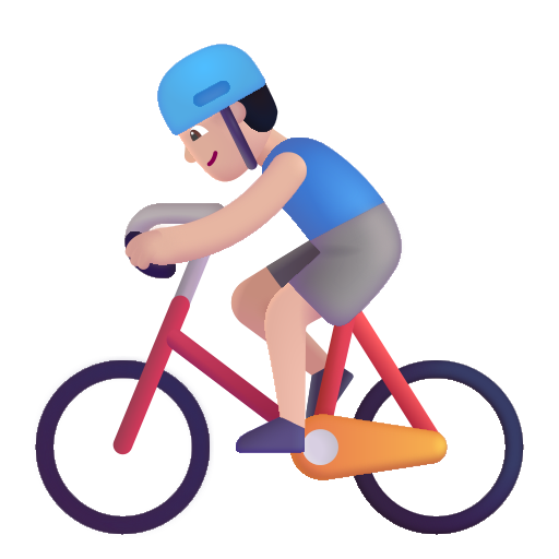 Cycliste Homme: Peau Claire