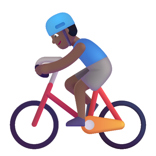 Cycliste Homme: Peau Moyennement Foncée