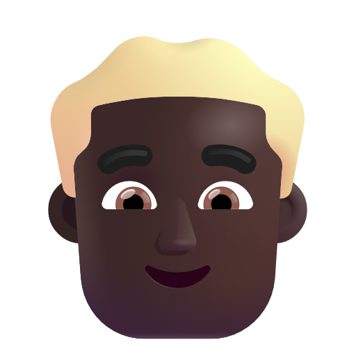 Homme: Peau Foncée, Cheveux Blonds