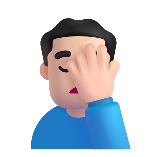 Homme Avec La Paume Sur Le Visage: Peau Claire