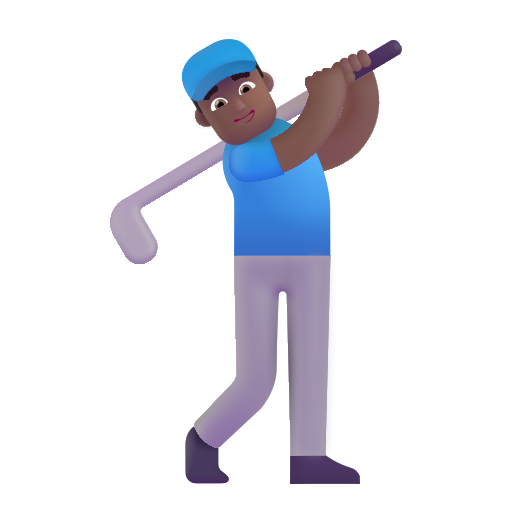 Golfeur: Peau Moyennement Foncée