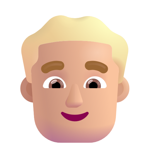 Homme: Peau Moyennement Claire, Cheveux Blonds