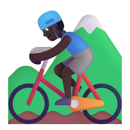Homme En VTT: Peau Foncée