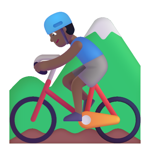 Homme En VTT: Peau Moyennement Foncée