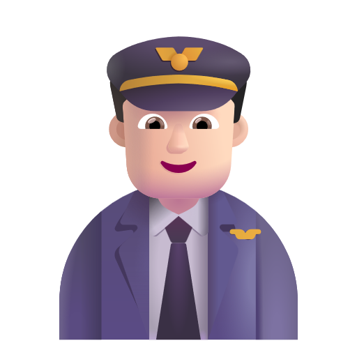 Pilote Homme: Peau Claire