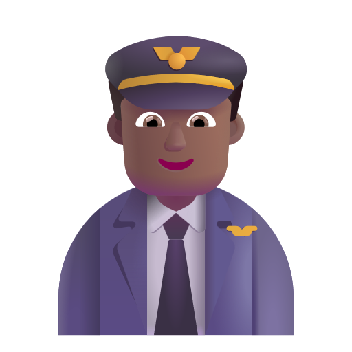 Pilote Homme: Peau Moyennement Foncée