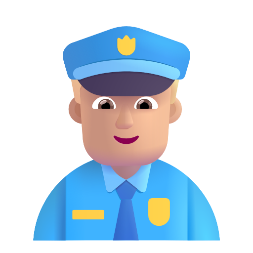 Policier: Peau Moyennement Claire