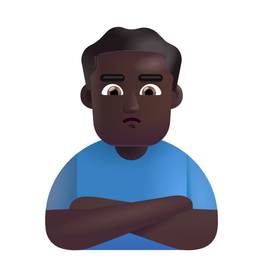 Homme Qui Boude: Peau Foncée